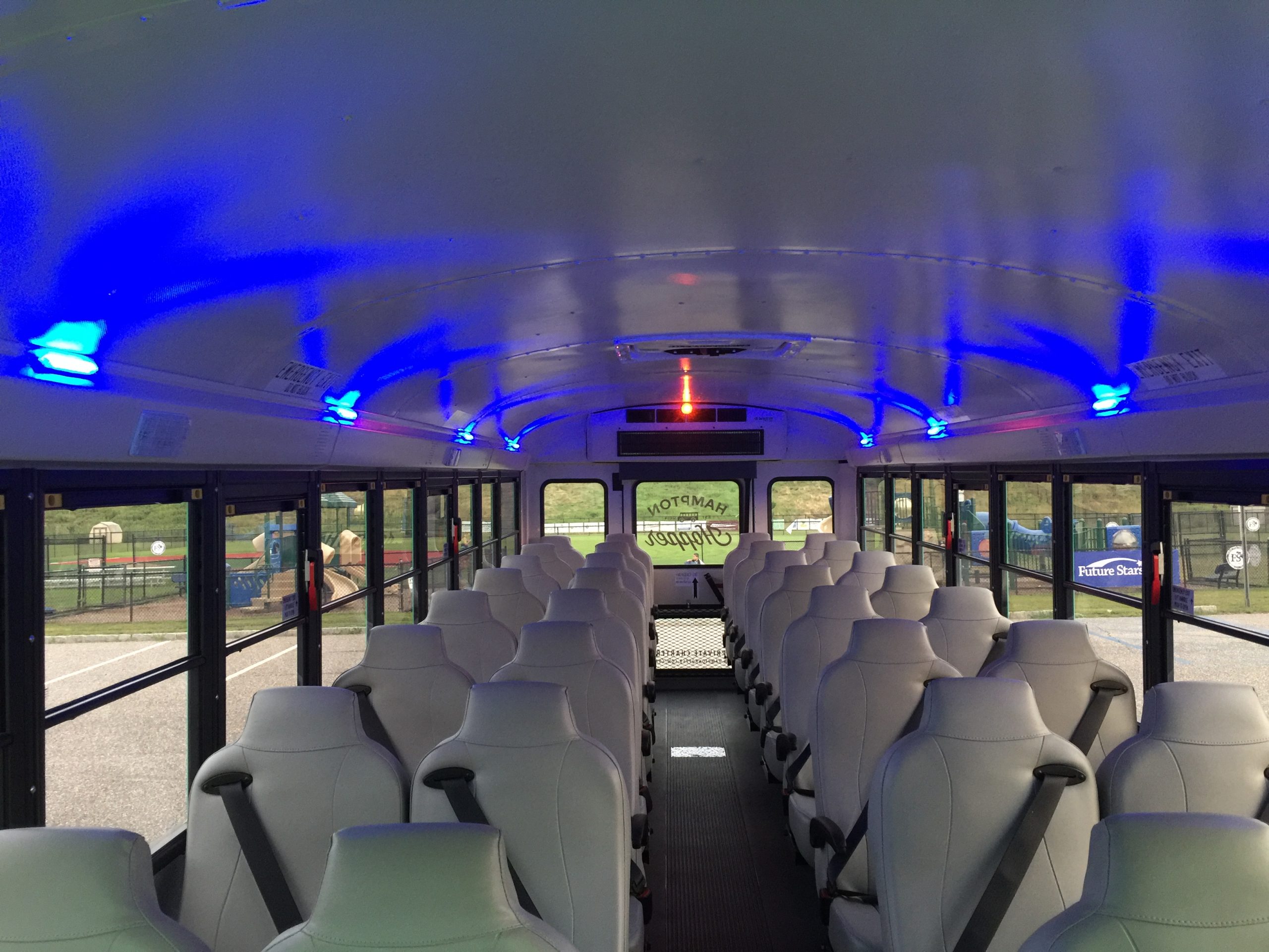 custom school bus interior